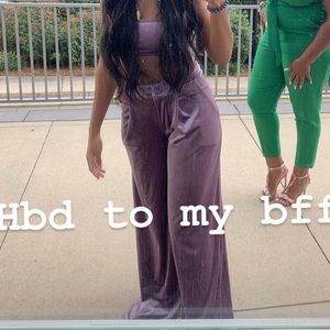 two piece velvet set